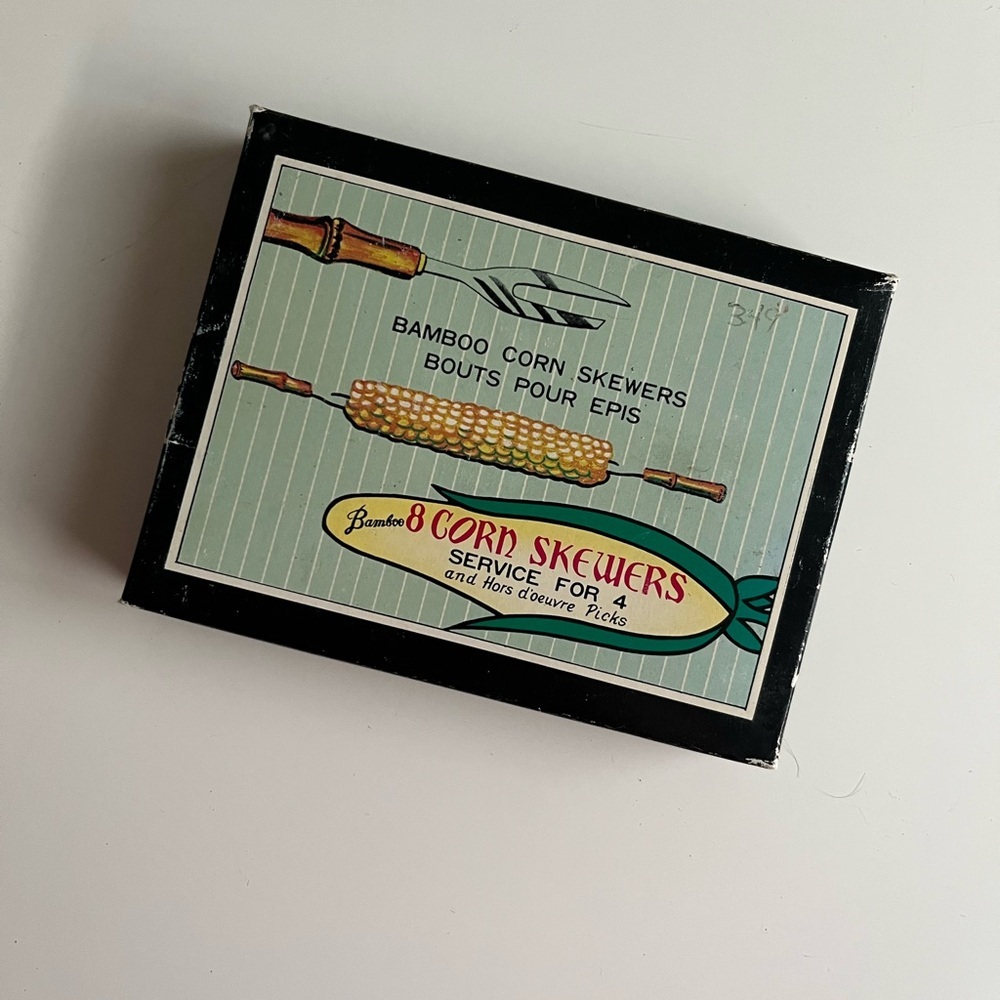 Vintage Bamboo Corn Skewers Set